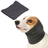 Dog Ears Cover Freeze Proof Elastic Polyester Puppy Neck Ear Warmer Hood Earmuffs for Winter Dog GroomingGrey M - Extra Image
