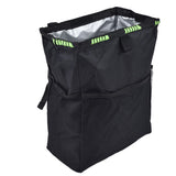 Car Garbage Storage Bag Waterproof Foldable Oxford Fabric Auto Litter Bin with Lid and Pockets Black - Extra Image