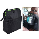 Car Garbage Storage Bag Waterproof Foldable Oxford Fabric Auto Litter Bin with Lid and Pockets Black - Extra Image