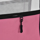 Beach Bags Mesh Cotton Oversized Storage Tote Bags for Beach Picnic Barbecue Camping Pink