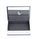 Safe Box Simulation Book Shape Decorative Storage Money Case for Bedroom Living Room OfficeBlue - Front View