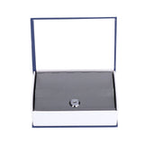 Safe Box Simulation Book Shape Decorative Storage Money Case for Bedroom Living Room OfficeBlue