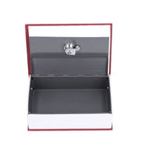Safe Box Simulation Book Shape Decorative Storage Money Case for Bedroom Living Room OfficeRed - Front View