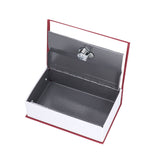 Safe Box Simulation Book Shape Decorative Storage Money Case for Bedroom Living Room OfficeRed - Side View