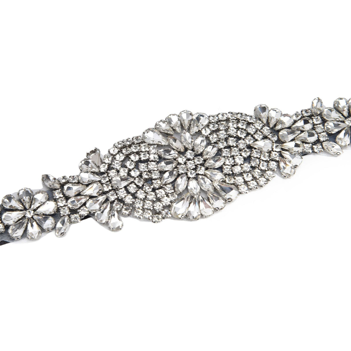 Rhinestone Wedding Dress Belt Elegant Waistbelt Clothes Accessories for Bride BridesmaidBlack
