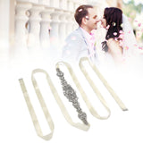 Rhinestone Wedding Dress Belt Elegant Waistbelt Clothes Accessories for Bride BridesmaidWhite