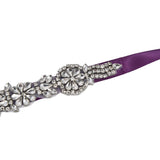 Rhinestone Wedding Dress Belt Elegant Waistbelt Clothes Accessories for Bride BridesmaidPurple - Extra Image