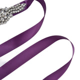 Rhinestone Wedding Dress Belt Elegant Waistbelt Clothes Accessories for Bride BridesmaidPurple - Extra Image