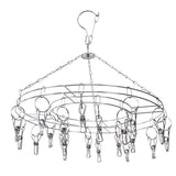 20 Clip Socks Rack Underwear Drying Hanger Stainless Steel Clothes Hanger Multifunctional Laundry Rack - Side View