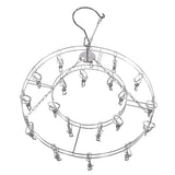 20 Clip Socks Rack Underwear Drying Hanger Stainless Steel Clothes Hanger Multifunctional Laundry Rack