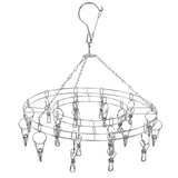 20 Clip Socks Rack Underwear Drying Hanger Stainless Steel Clothes Hanger Multifunctional Laundry Rack