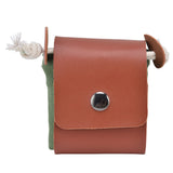 Fruit Picking Bag Waist Hanging Canvas Material PU Style Folded Save Space Belt Foraging BagMilitary Green