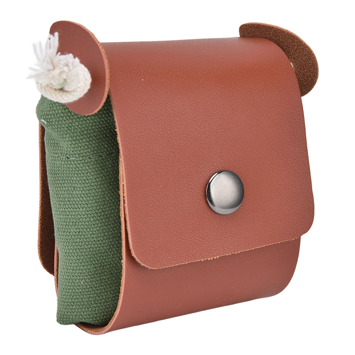 Fruit Picking Bag Waist Hanging Canvas Material PU Style Folded Save Space Belt Foraging BagMilitary Green