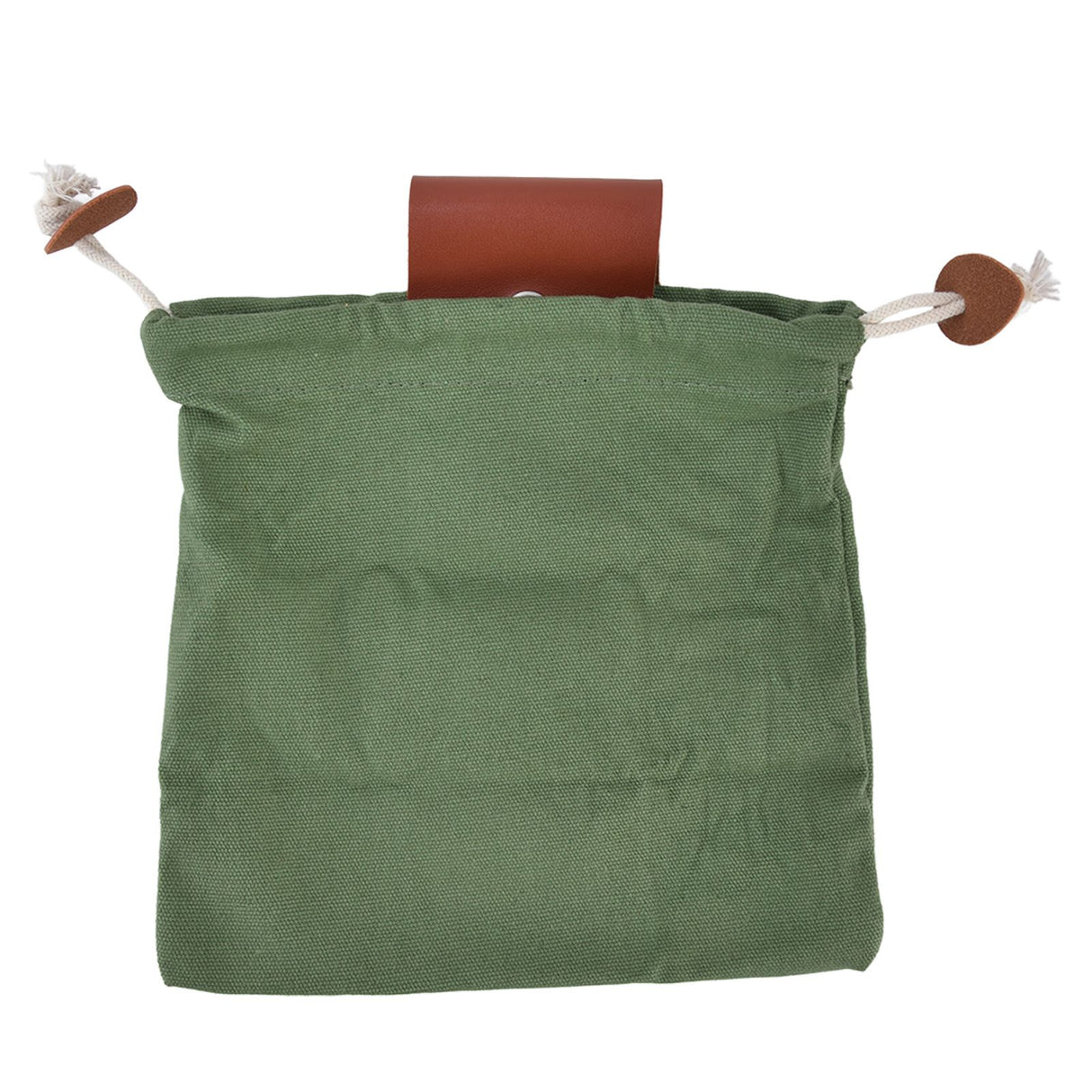 Fruit Picking Bag Waist Hanging Canvas Material PU Style Folded Save Space Belt Foraging BagMilitary Green