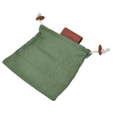 Fruit Picking Bag Waist Hanging Canvas Material PU Style Folded Save Space Belt Foraging BagMilitary Green