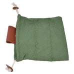 Fruit Picking Bag Waist Hanging Canvas Material PU Style Folded Save Space Belt Foraging BagMilitary Green