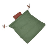 Fruit Picking Bag Waist Hanging Canvas Material PU Style Folded Save Space Belt Foraging BagMilitary Green