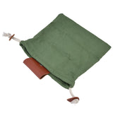 Fruit Picking Bag Waist Hanging Canvas Material PU Style Folded Save Space Belt Foraging BagMilitary Green