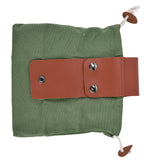 Fruit Picking Bag Waist Hanging Canvas Material PU Style Folded Save Space Belt Foraging BagMilitary Green