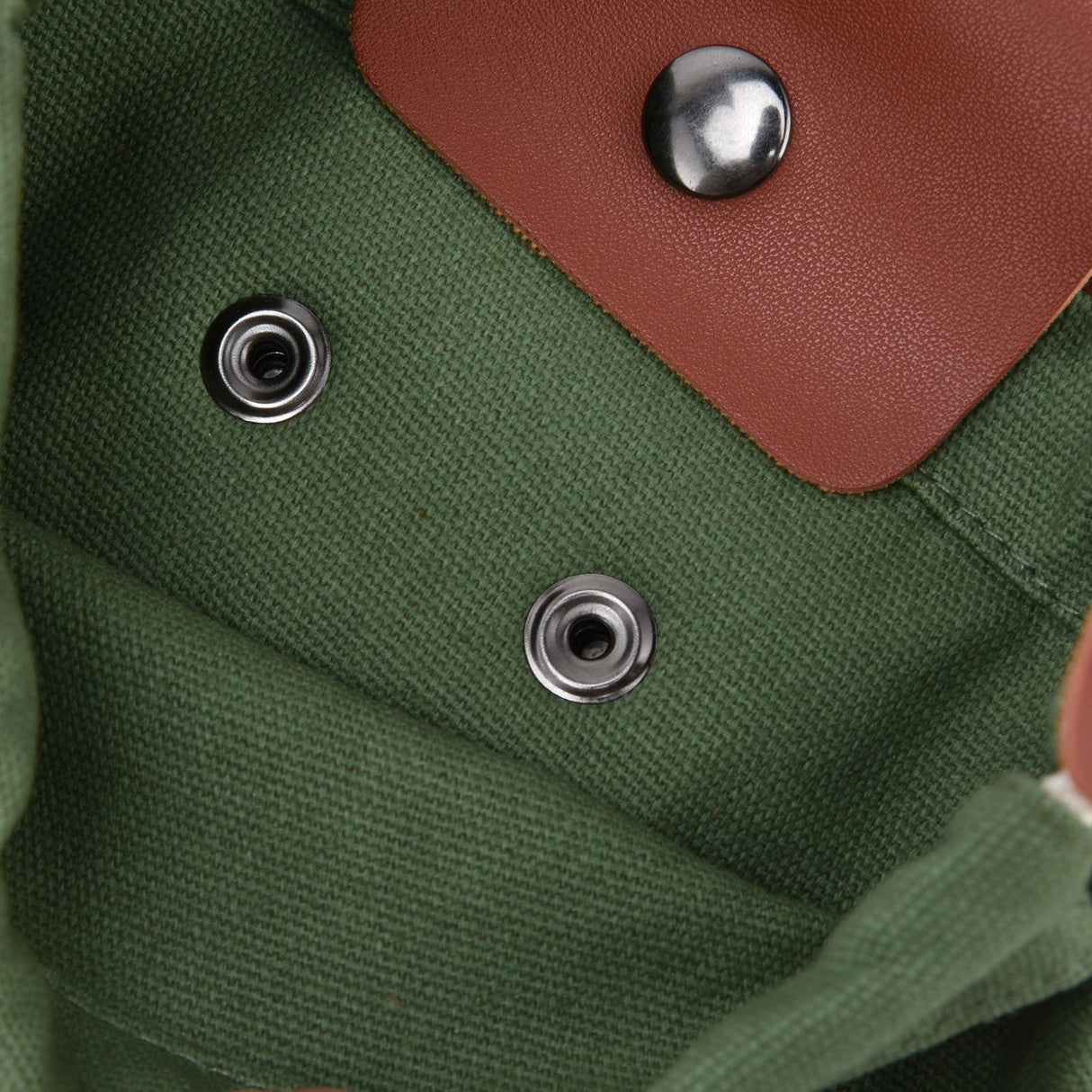 Fruit Picking Bag Waist Hanging Canvas Material PU Style Folded Save Space Belt Foraging BagMilitary Green