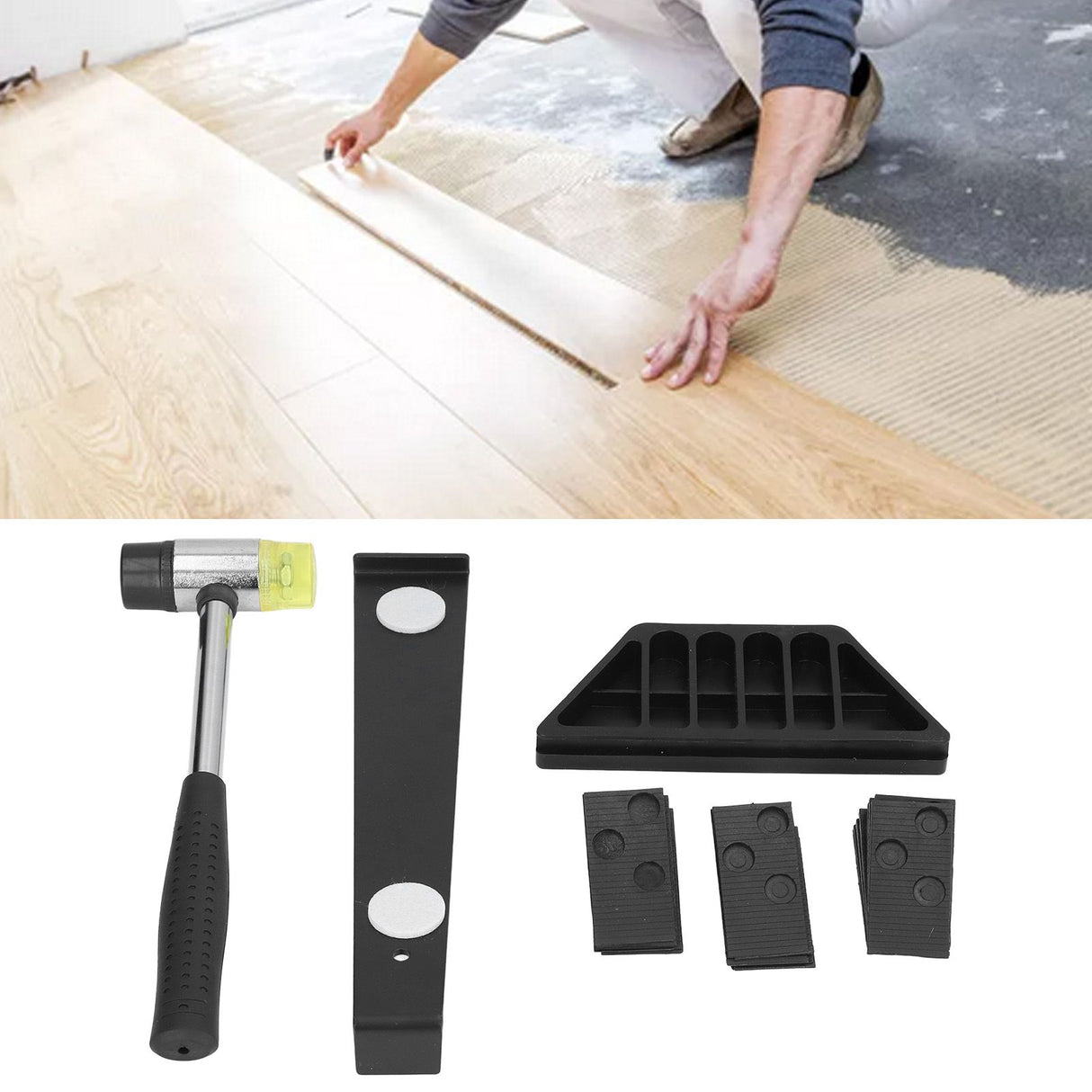 DIY Home Wood Flooring Laminate Installation Kit Wooden Floor Fitting Tool with Spacers