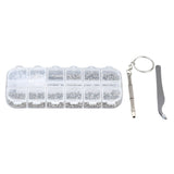 Glasses Repair Kit Eyeglass Screws Set with Nut Screwdriver Tweezer for Cellphone Tablet Watch Clock Glasses