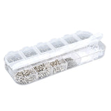 Glasses Repair Kit Eyeglass Screws Set with Nut Screwdriver Tweezer for Cellphone Tablet Watch Clock Glasses - Extra Image