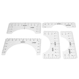 T Shirt Ruler Reusable PVC Shirt Guide Ruler Round Neck Alignment Ruler for Household Office