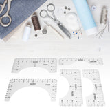 T Shirt Ruler Reusable PVC Shirt Guide Ruler Round Neck Alignment Ruler for Household Office - Extra Image