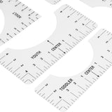 T Shirt Ruler Reusable PVC Shirt Guide Ruler Round Neck Alignment Ruler for Household Office
