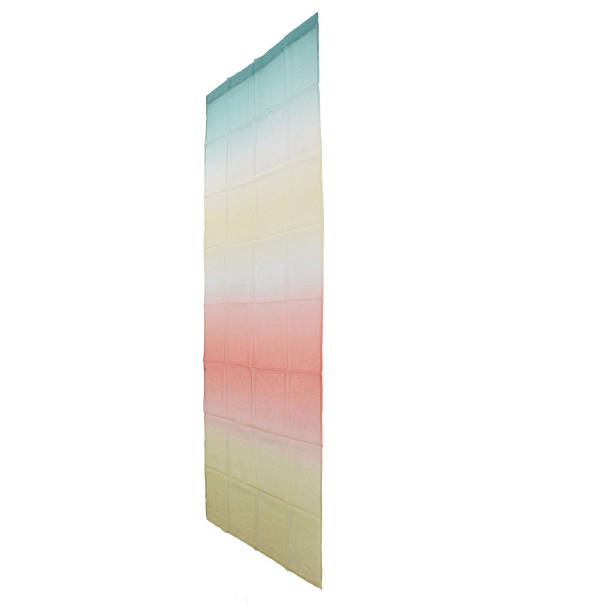 1x2.7m Gradient Window Gauze Voile Drapes Modern Tulle Sheer Curtains for Bedroom PlayroomsLower Yellow