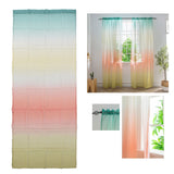 1x2.7m Gradient Window Gauze Voile Drapes Modern Tulle Sheer Curtains for Bedroom PlayroomsLower Yellow - Extra Image