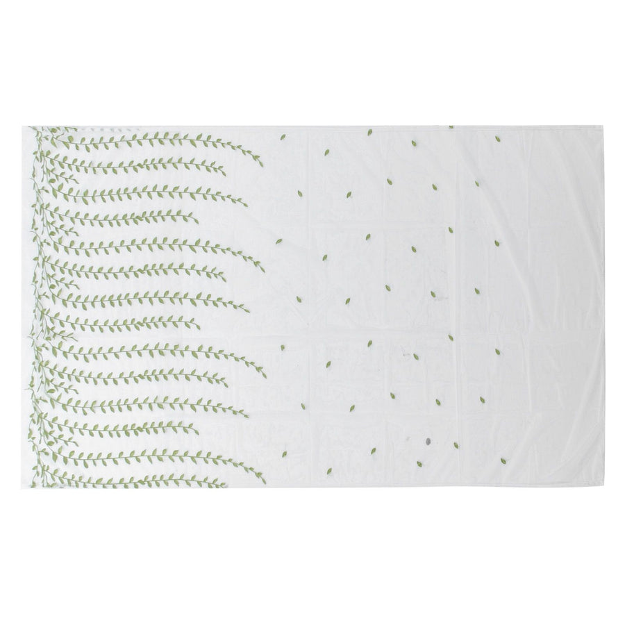 1x2.5m Green Willow Leaves Printed Modern Tulle Curtains Window Voile Curtain for Living Room Bedroom