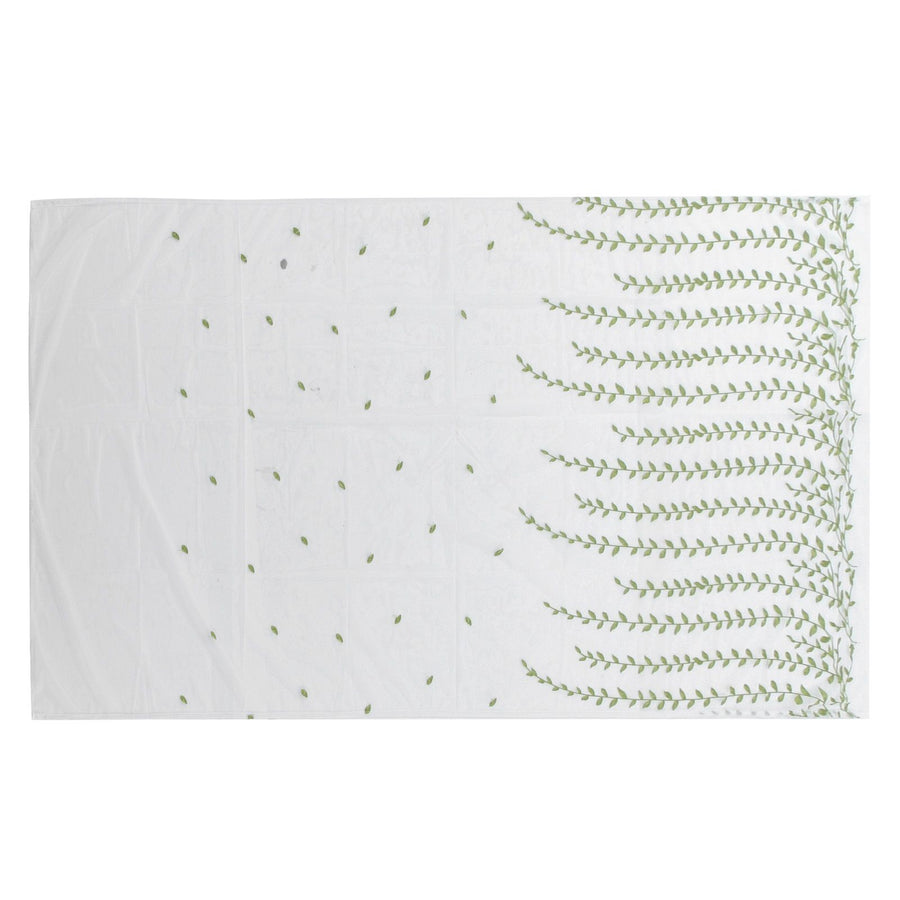 1x2.5m Green Willow Leaves Printed Modern Tulle Curtains Window Voile Curtain for Living Room Bedroom