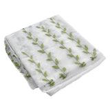 1x2.5m Green Willow Leaves Printed Modern Tulle Curtains Window Voile Curtain for Living Room Bedroom - Extra Image