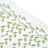 1x2.5m Green Willow Leaves Printed Modern Tulle Curtains Window Voile Curtain for Living Room Bedroom