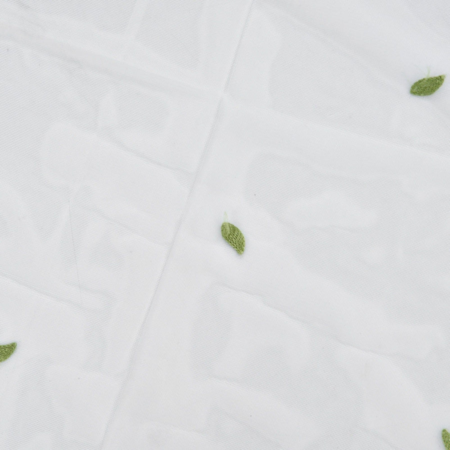 1x2.5m Green Willow Leaves Printed Modern Tulle Curtains Window Voile Curtain for Living Room Bedroom