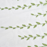 1x2.5m Green Willow Leaves Printed Modern Tulle Curtains Window Voile Curtain for Living Room Bedroom - Extra Image