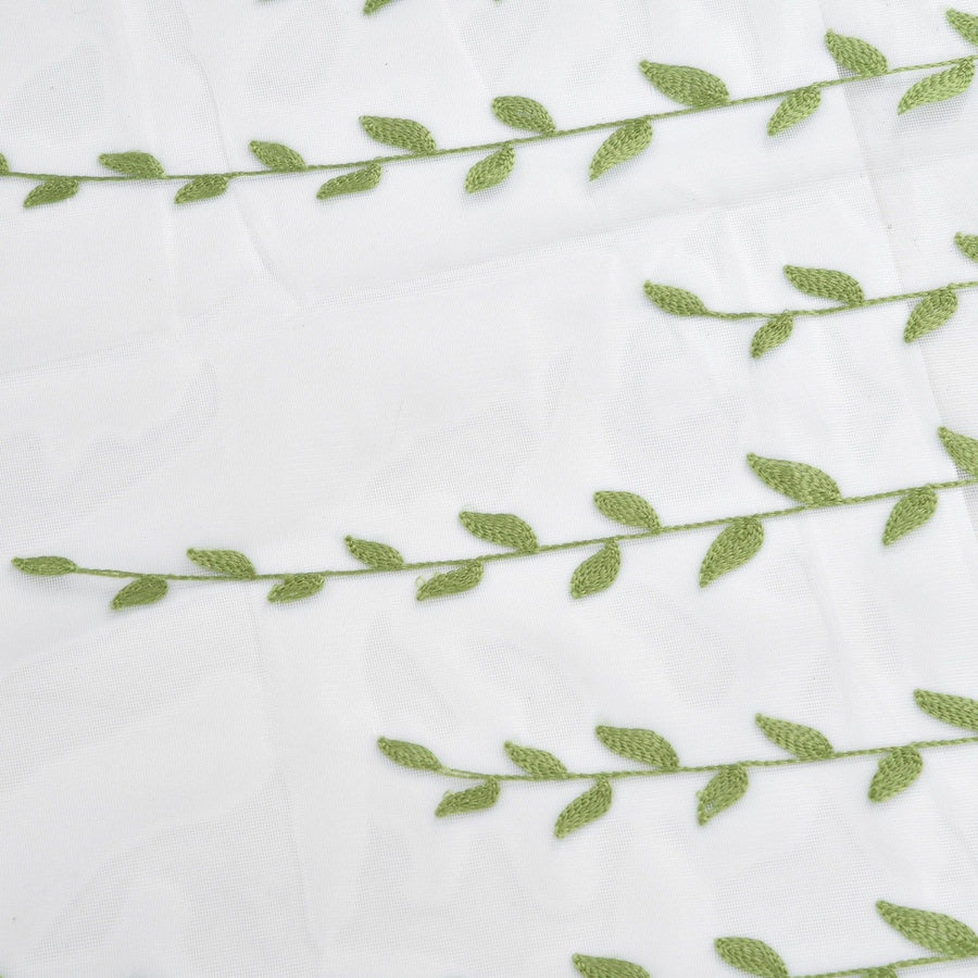 1x2.5m Green Willow Leaves Printed Modern Tulle Curtains Window Voile Curtain for Living Room Bedroom