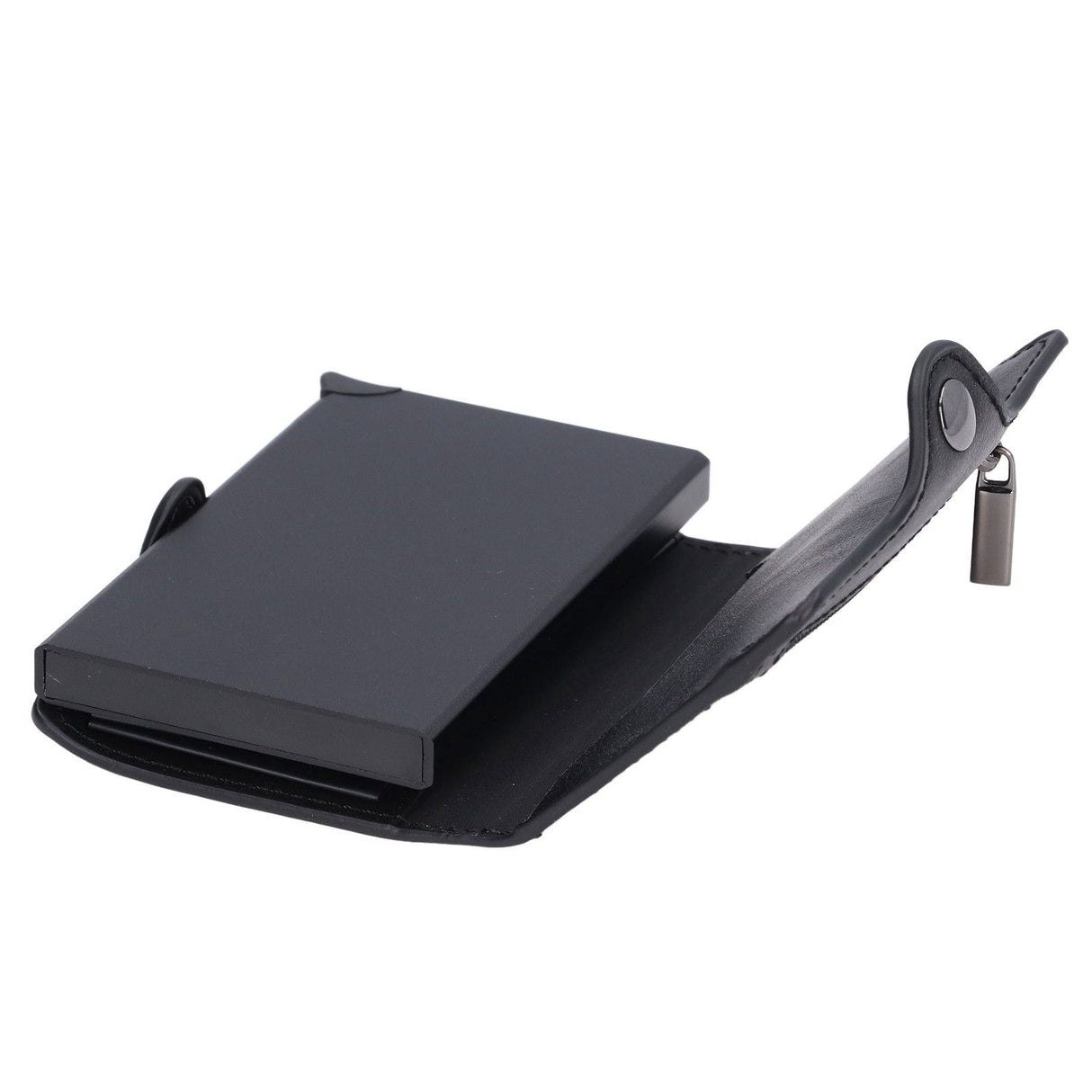 Credit Card Holders Large Capacity Small Light Black Tabby Portable Business Card Case for Business Trips Travel Parties