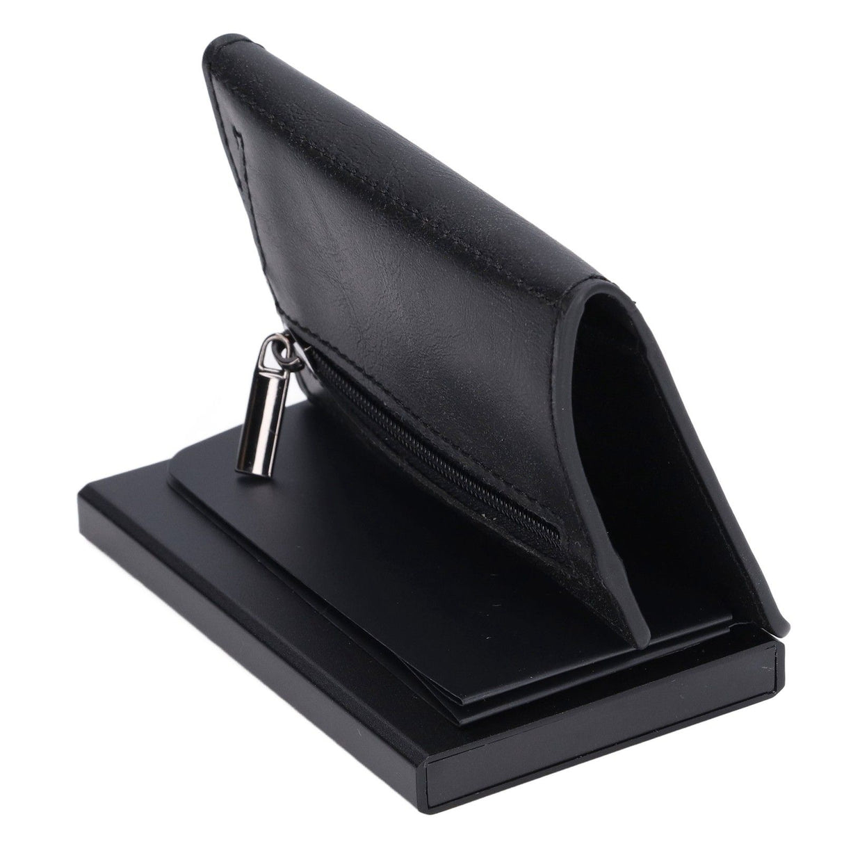 Credit Card Holders Large Capacity Small Light Black Tabby Portable Business Card Case for Business Trips Travel Parties