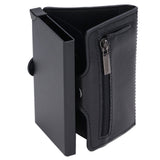 Credit Card Holders Large Capacity Small Light Black Tabby Portable Business Card Case for Business Trips Travel Parties - Close-Up Angle