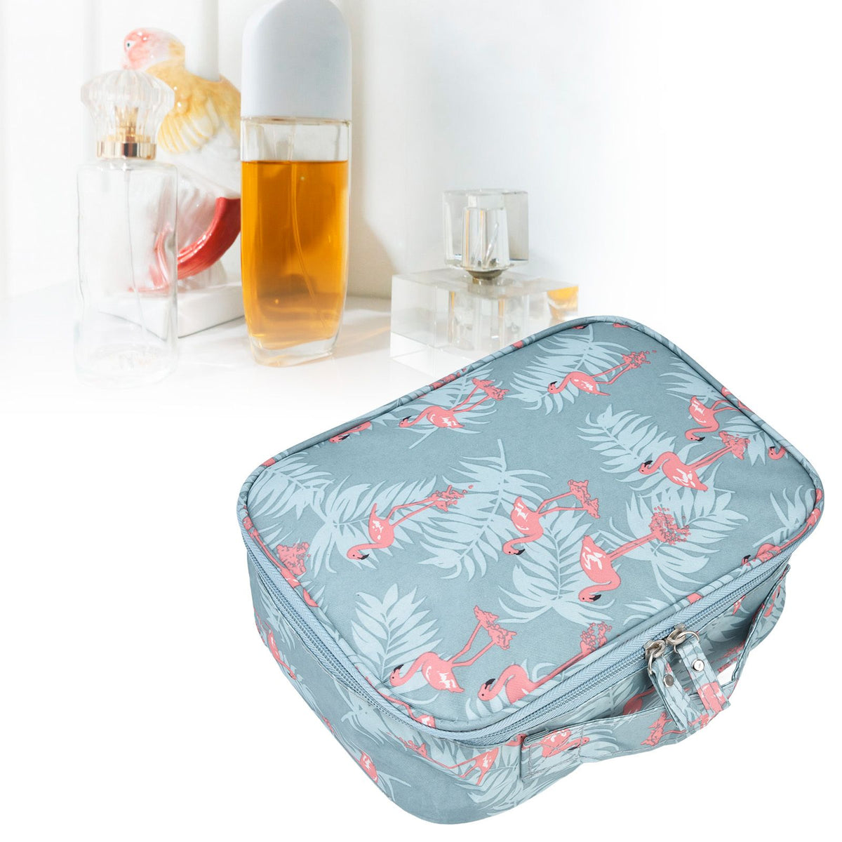 Toiletry Bag Durable Waterproof Nylon Portable Multifunctional Fashionable Design Large Capacity Travel Toiletry BagFlamingo