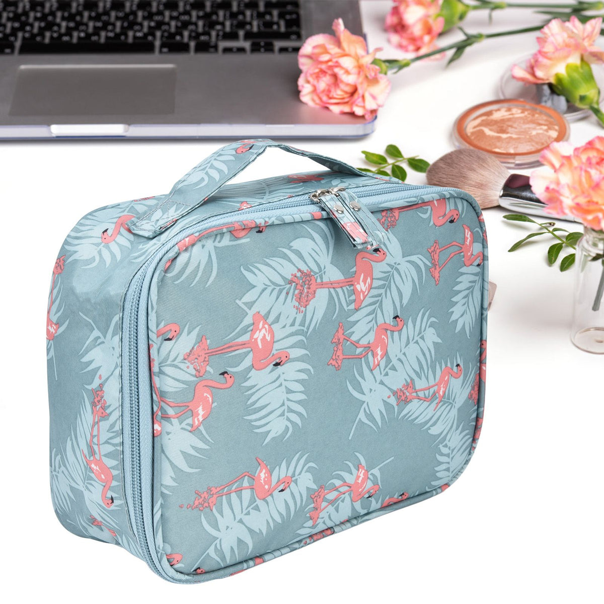 Toiletry Bag Durable Waterproof Nylon Portable Multifunctional Fashionable Design Large Capacity Travel Toiletry BagFlamingo