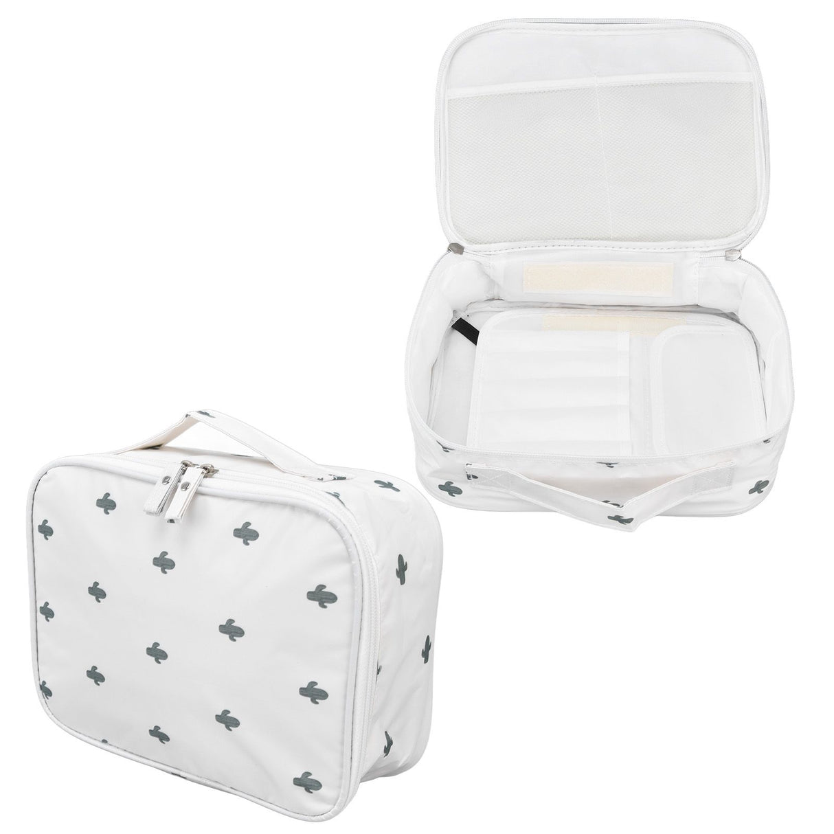 Toiletry Bag Durable Waterproof Nylon Portable Multifunctional Fashionable Design Large Capacity Travel Toiletry BagCactus