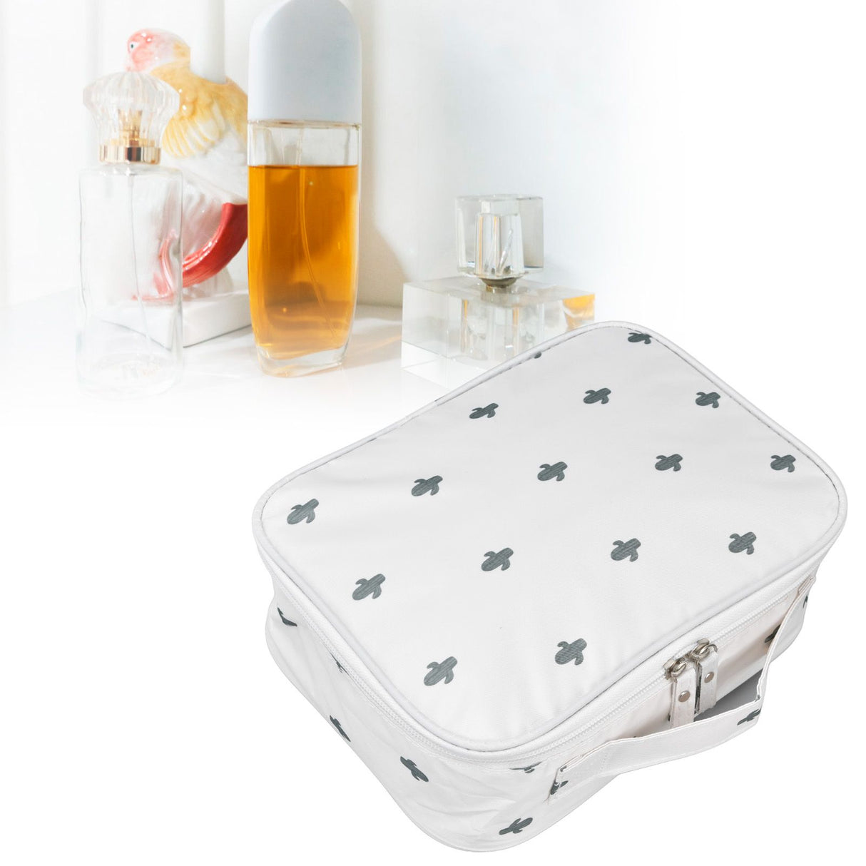 Toiletry Bag Durable Waterproof Nylon Portable Multifunctional Fashionable Design Large Capacity Travel Toiletry BagCactus