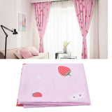 Strawberry Window Curtain Filter Light Pink Shading Curtain Cloth for Living Room Bedroom