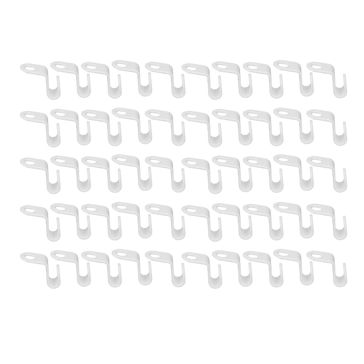 50Pcs Clothes Hanger Hook Strong Odorless Light Weight White Thickened Hanger Connection Hook