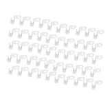 50Pcs Clothes Hanger Hook Strong Odorless Light Weight White Thickened Hanger Connection Hook - Side View