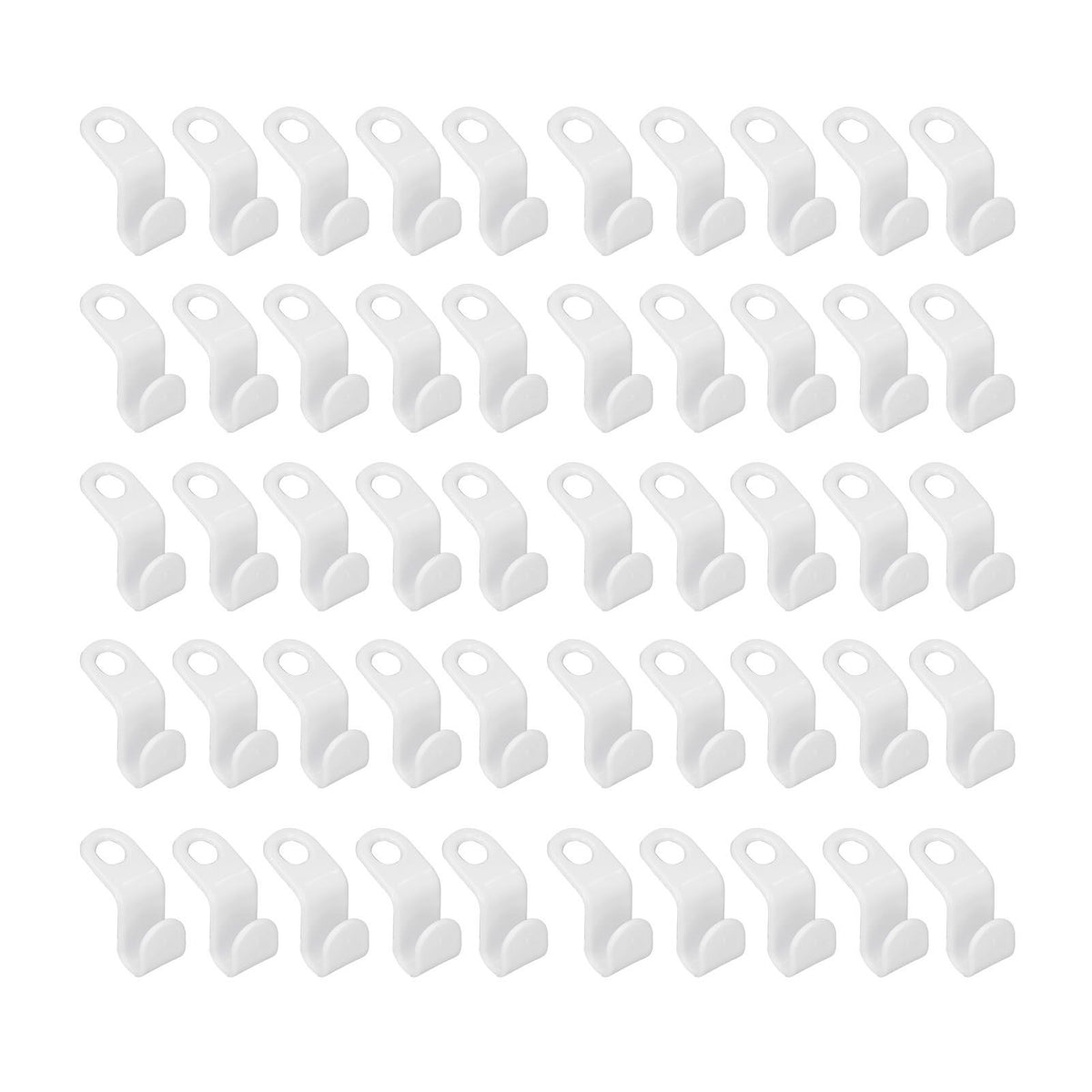 50Pcs Clothes Hanger Hook Strong Odorless Light Weight White Thickened Hanger Connection Hook